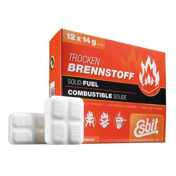 Solid Fuel Tablets – 12-Pack (14g Each)