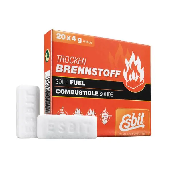 Solid Fuel Tablets – 20-Pack, 4g Each