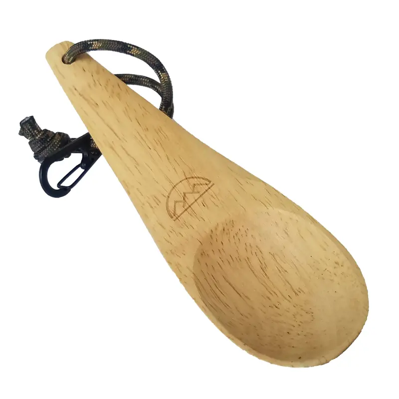 Spønn Hand-Carved Nordic Camp Spoon – Solid Wood, Lightweight