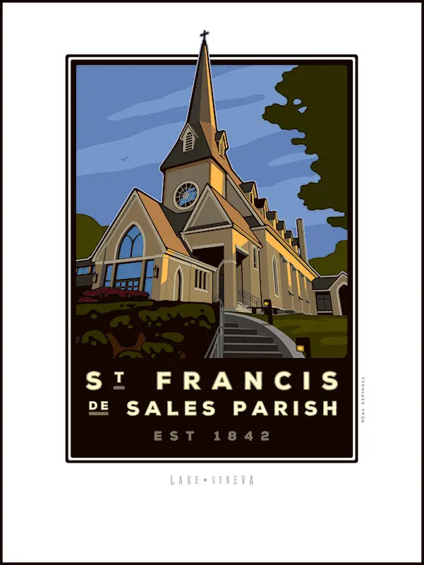 St. Francis de Sales Parish Digital Art Print