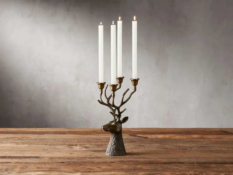 Stag Antler-Inspired Taper Candle Holder