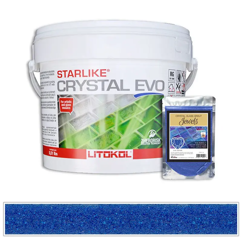 Star Sapphire Starlike Crystal Evo Glass Tile Grout – 5.5 lb Container