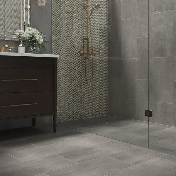 Steel Gray 12″ x 24″ Rectified Porcelain Floor Tile – Sleek, Contemporary Slab Look