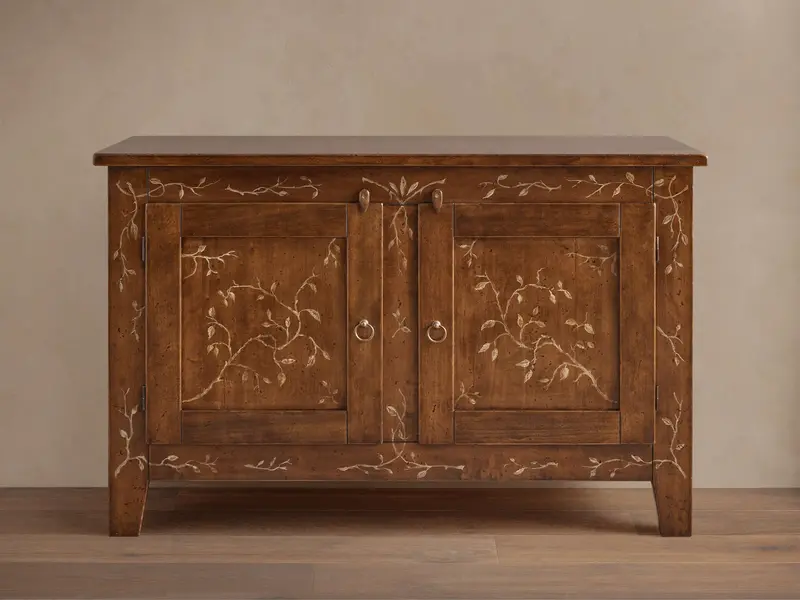 Stefania Rustic Wood Buffet Cabinet