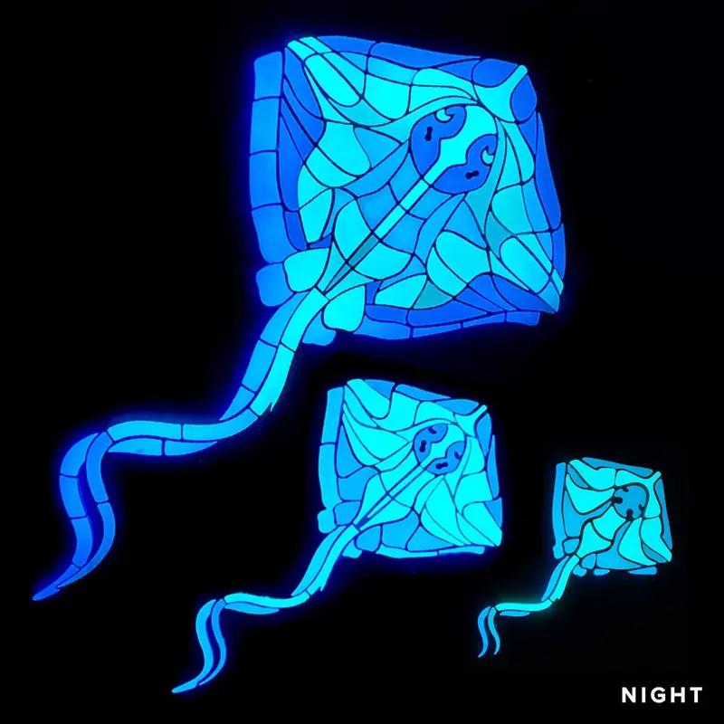 Stingray Family Glow-in-the-Dark Pool Mosaic Tiles