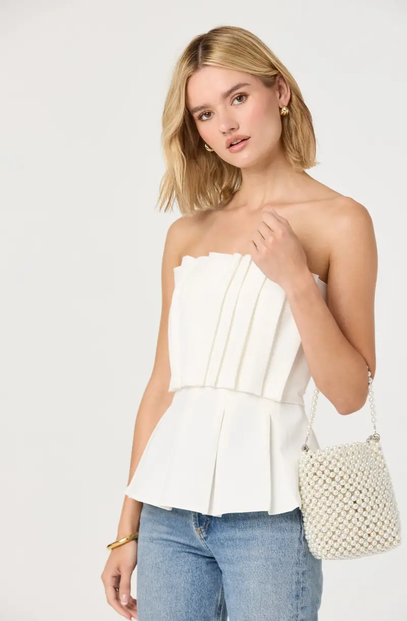 Strapless Pleated Top – Clemira Cut