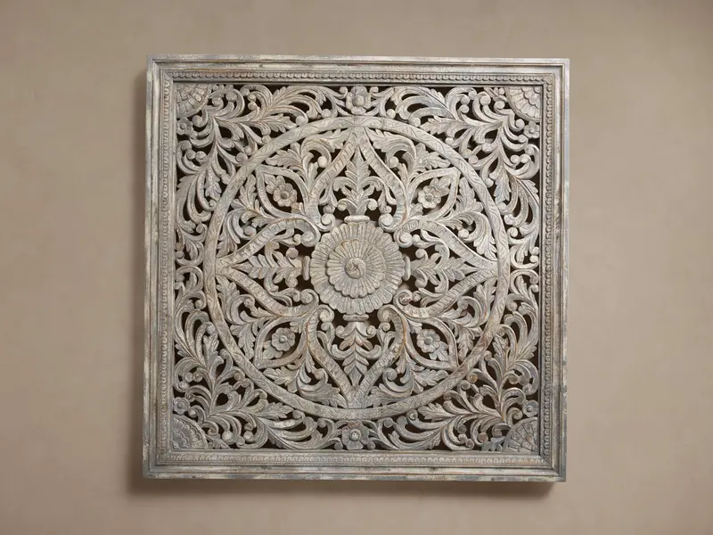 Sukho Grand Carved Wood Panel – Statement Architectural Wall Feature