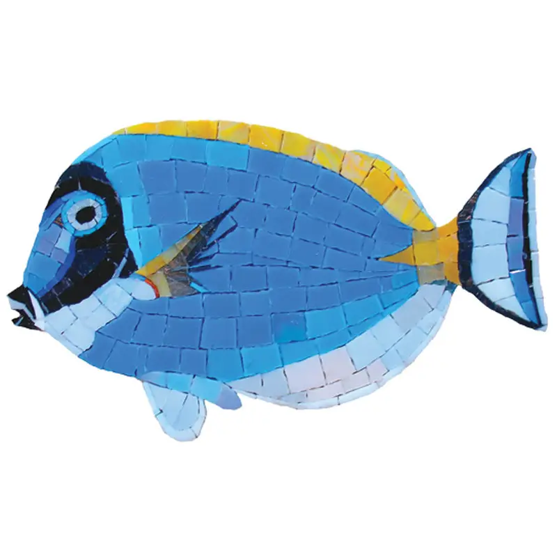 Surgeon Fish Theme Glass Pool Mosaic