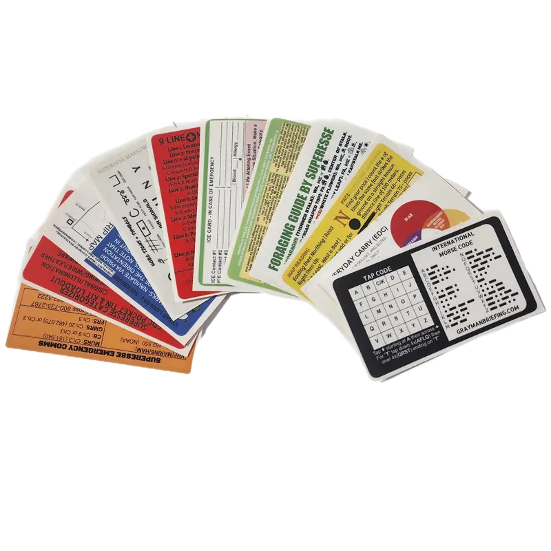 Survival Reference Decal Pack – 11-Item Collection of Tactical & Practical Stickers
