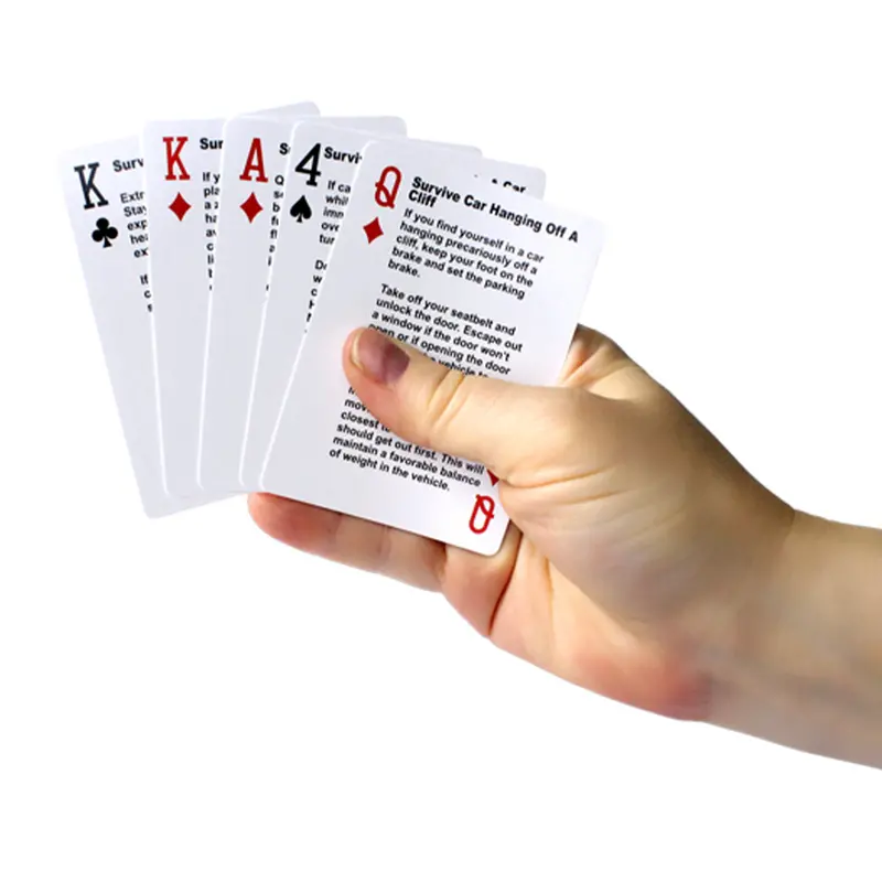 Survival Skills Playing Cards – Emergency Tips Deck