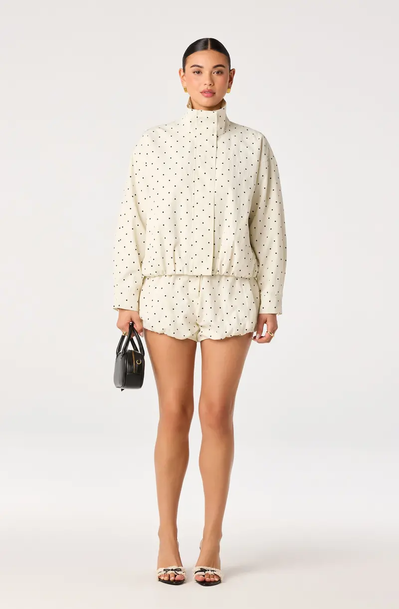 Swoosie Polka Dot Bubble Shorts with Retro-Inspired Shape