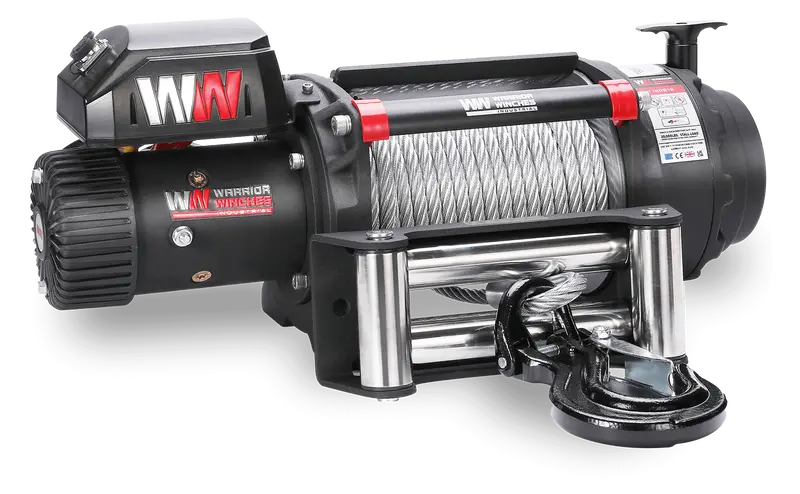 T1000 20,000 lb Heavy-Duty 12V Electric Winch – Steel Cable