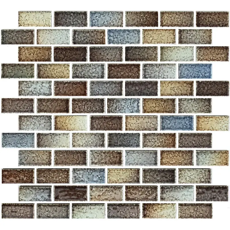 Tahoe 1×2 Inch Porcelain Pool Tile in Cool Blue Tone