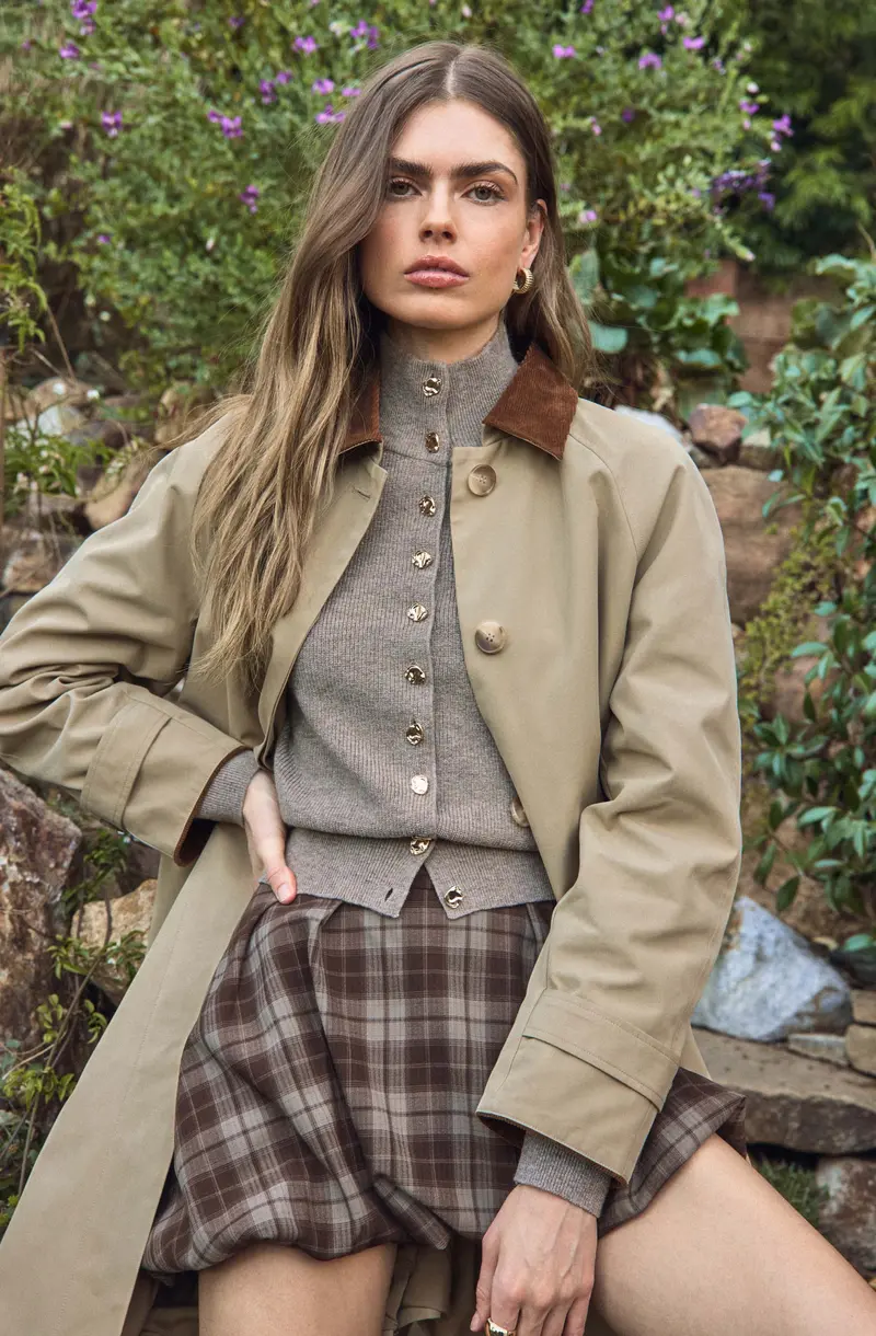 Tawni Mock Turtleneck Lightweight Cardigan
