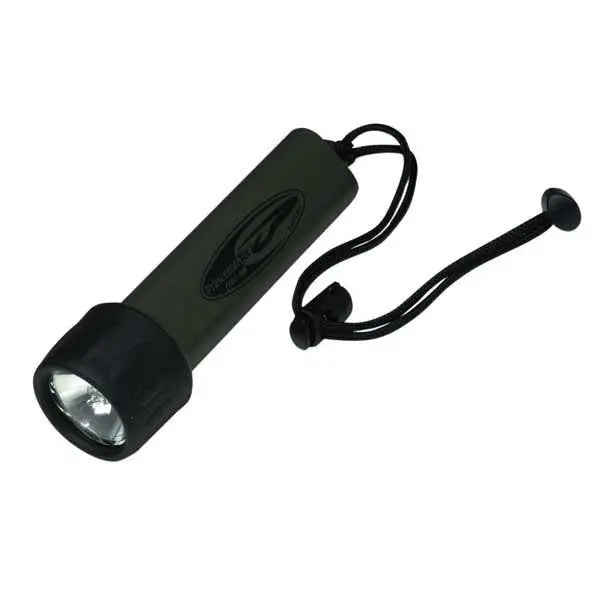 Tec-40 Overmold Flashlight with Halogen Bulb – Black Housing