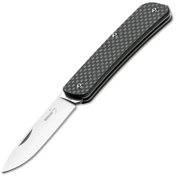 Tech Tool Carbon 1 Knife – Carbon Fiber Handle, Drop Point Plain Blade
