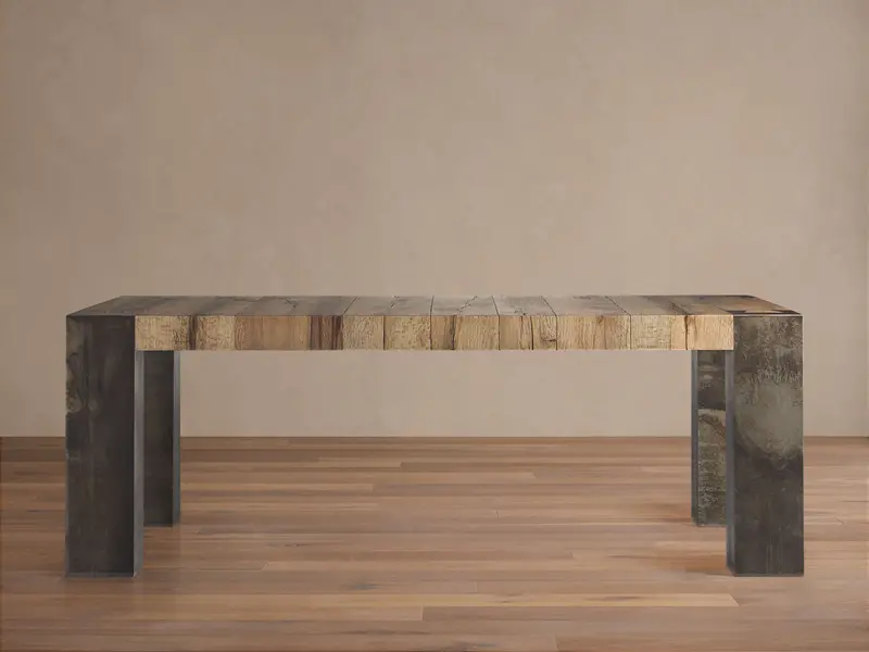 Telluride Extendable Dining Table with Live Edge Detail