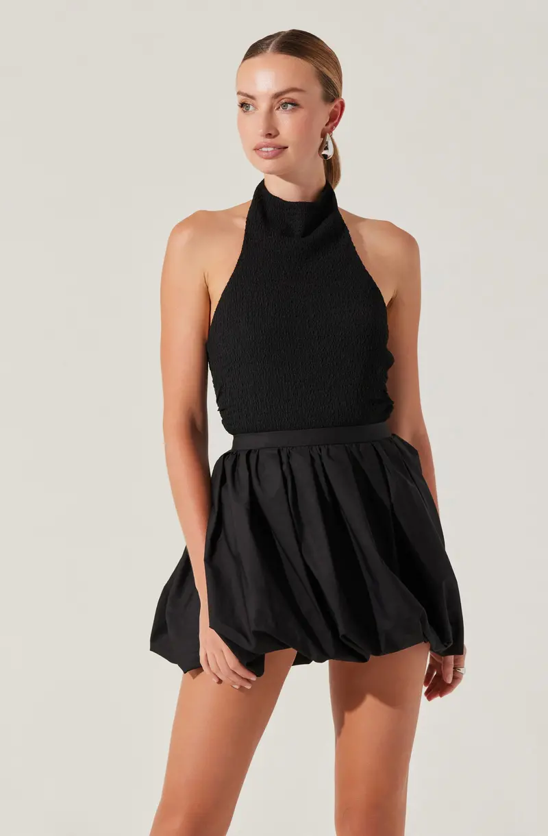 Textured Halter Neck Top – Gwyneth