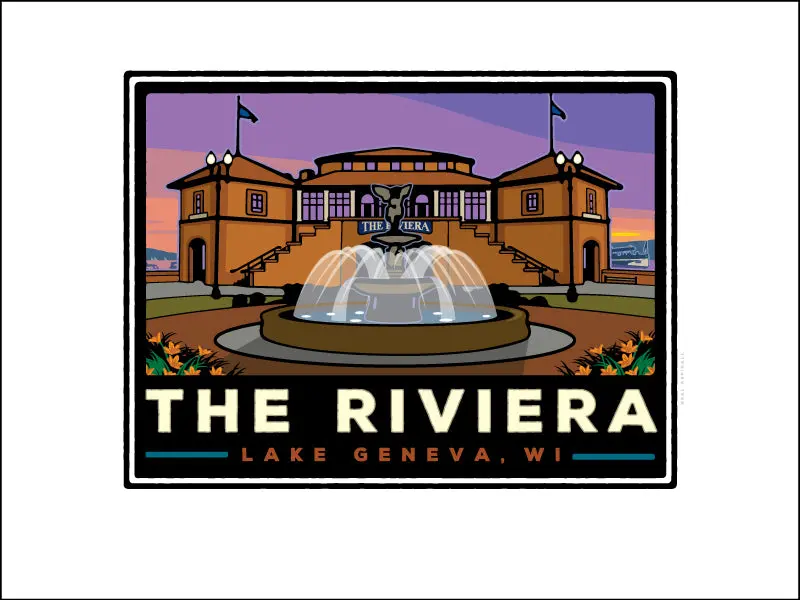 The Riviera Lake Geneva Digital Art Print