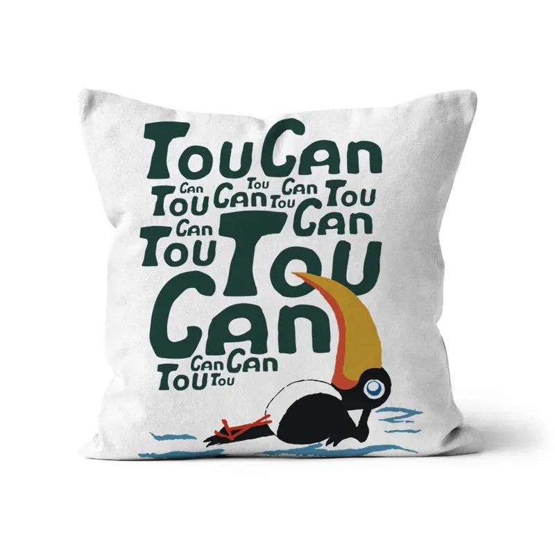 Toucan Cushion – Stylish Home Accent (AQUA HMP2)