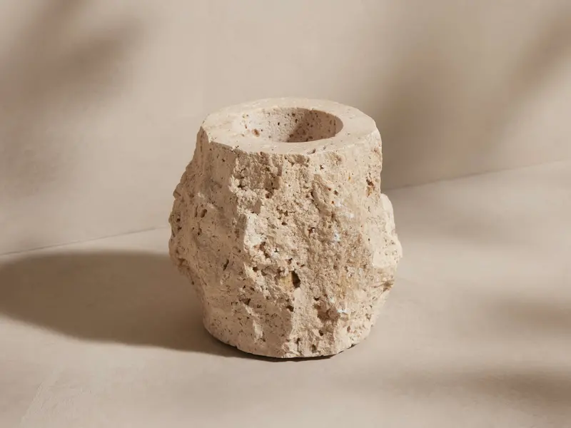 Travertine Bath Tumbler Glass