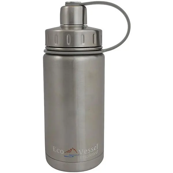 Triple-Layer Insulated Twist-Top Stainless Steel Water Bottle – 13 oz, Silver Express Design
