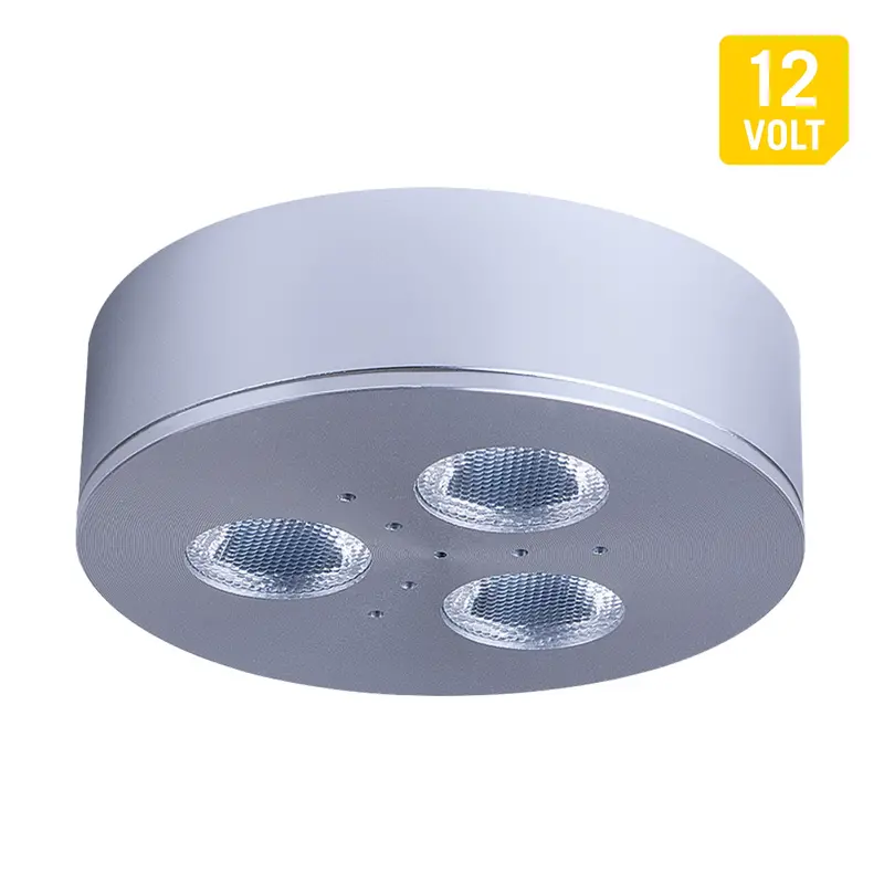 TriVue Recessed Under-Cabinet LED Puck Light – Slim Downlight Design