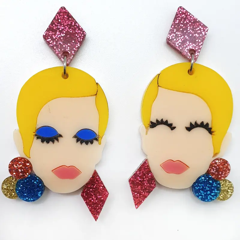 Twiggy-Inspired Mod Earrings