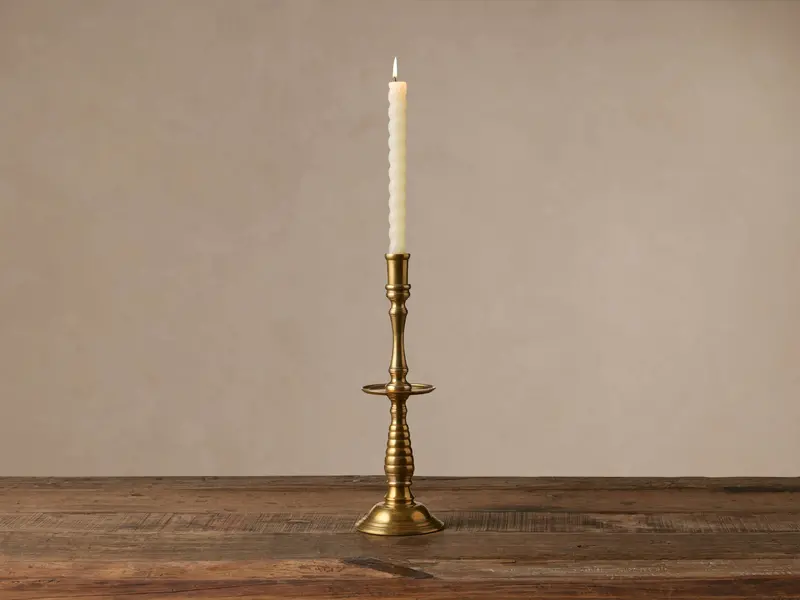 Twist Tapered Candles – Set of Two Artisan Wax Pillars