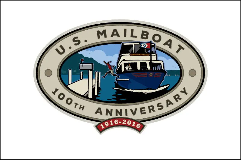 U.S. Mailboat Centennial Logo Digital Art Print