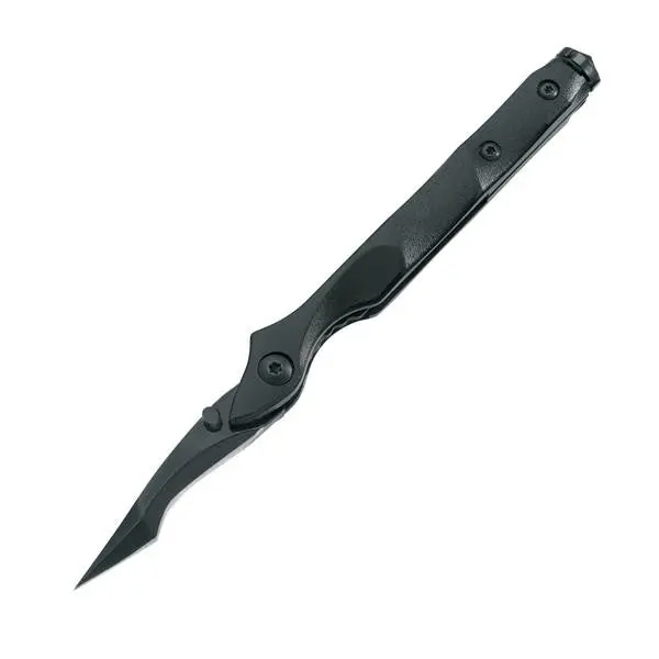 Urban Survival Tanto Knife – Black Handle, Plain Edge, Clamshell Packaging