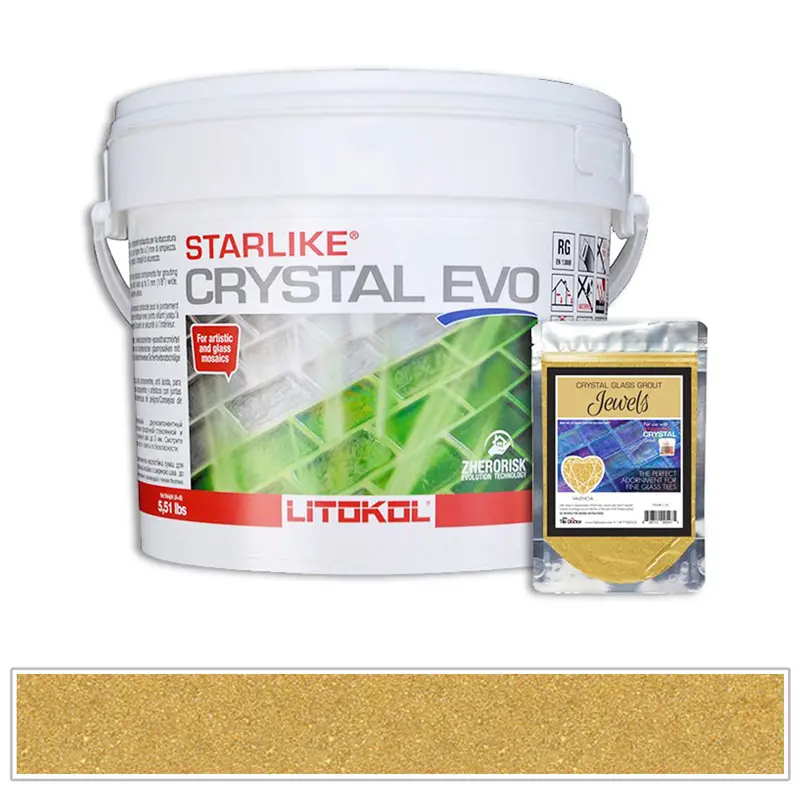 Valencia Starlike Crystal Evo Glass Tile Grout – 5.5 lb Container