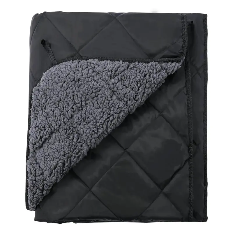 Waterproof Outdoor Stadium Blanket with Plush Sherpa Interior