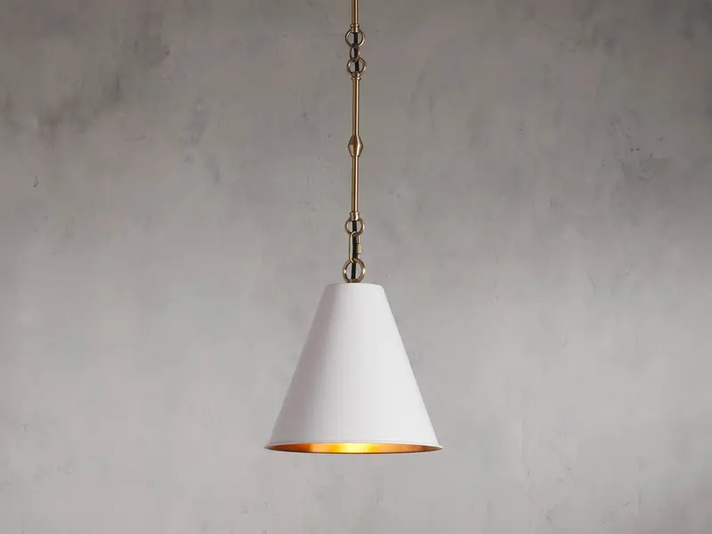 Watley White Ceramic Cone Pendant Light