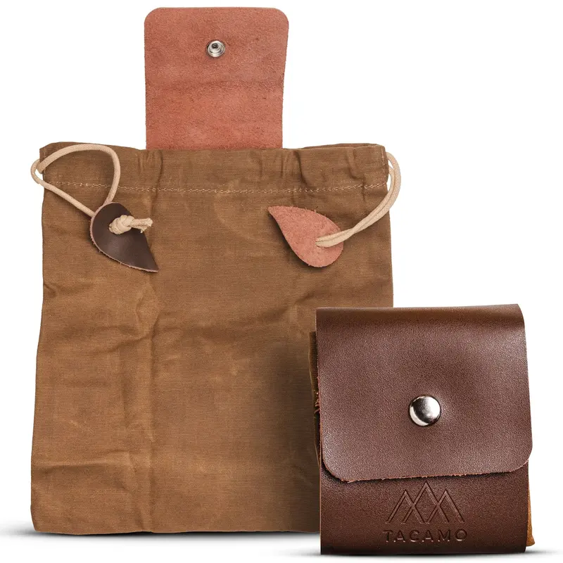 Waxed Canvas Foraging Pouch for Outdoor Use