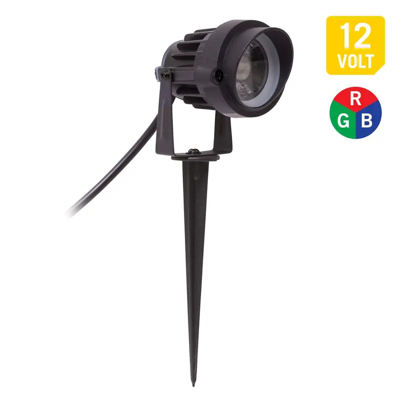 Weatherproof RGB LED Landscape Lighting Fixture for Outdoor Use