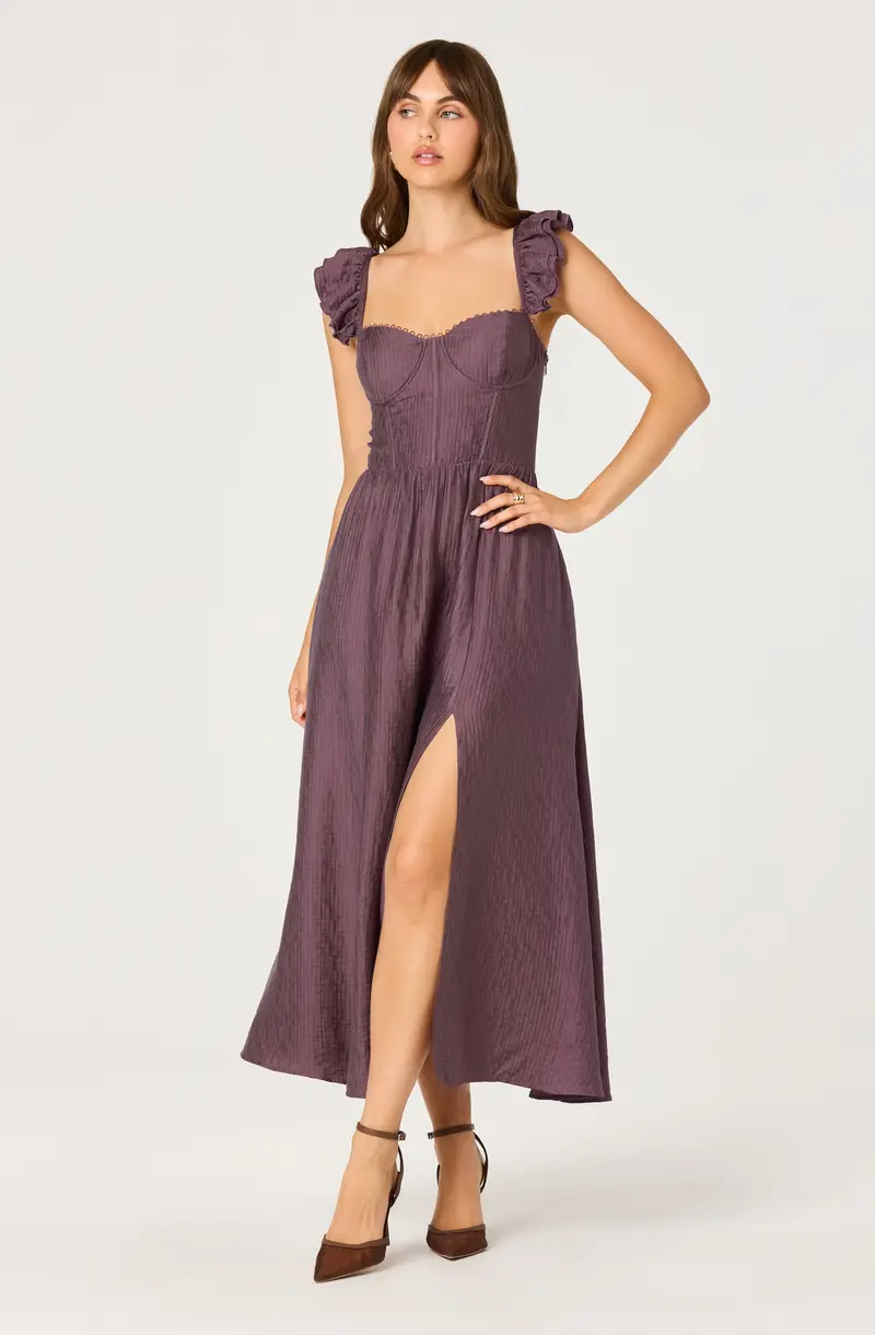 Wedelia Corset-Inspired Bustier Midi Dress