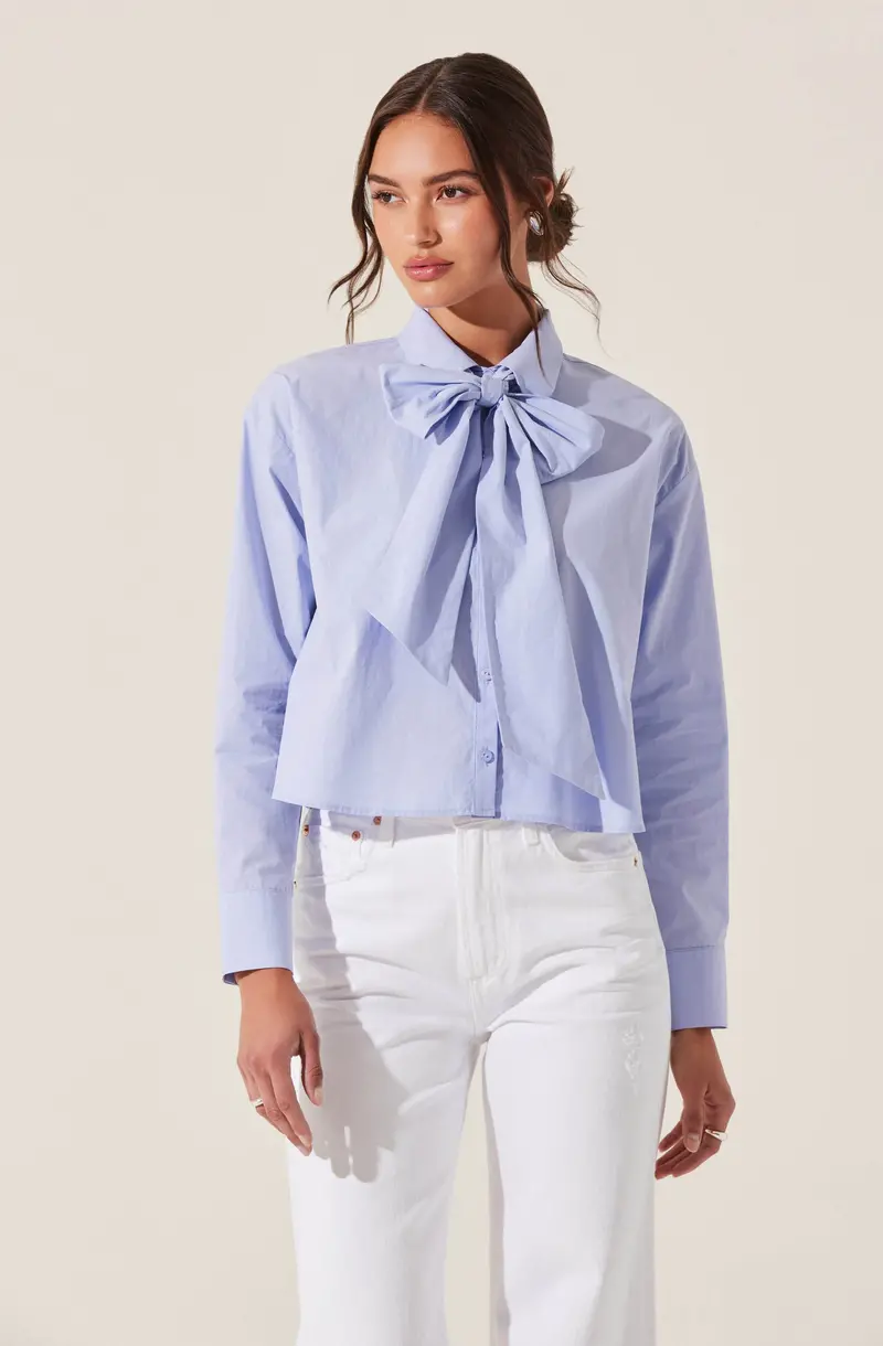 Wendi Bow-Tie Front Blouse