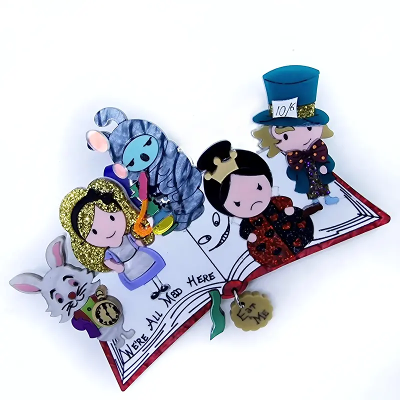 ‘We’re All Mad Here’ Alice-Themed Brooch