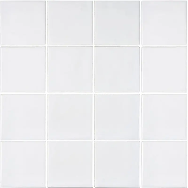 White 3×3 Inch Porcelain Tile for Pool Interiors