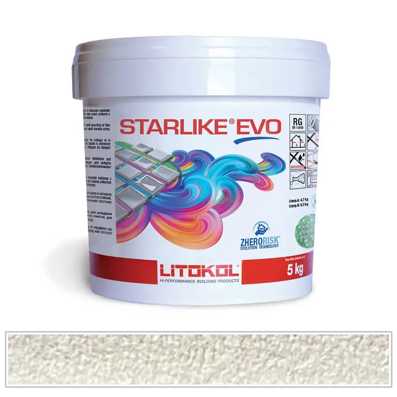 White Ice 102 Starlike EVO Epoxy Grout – Ultra-White, Chemical-Resistant Pool Grout