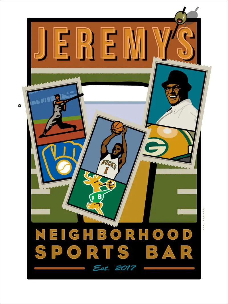 Wisconsin Neighborhood Sports Bar Digital Art Print