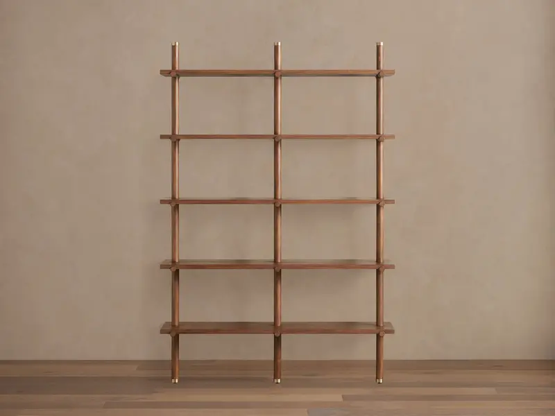 Woodrow Open-Back Bookcase with Adjustable Shelving