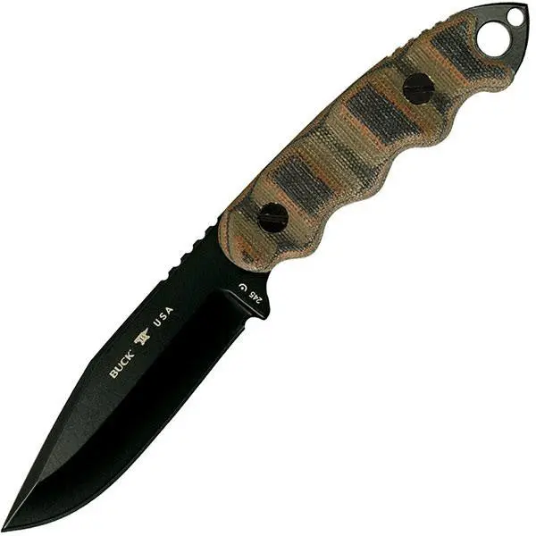 Would Go Tactical Folder – Black Micarta Handle, Plain Edge, Includes Sheath