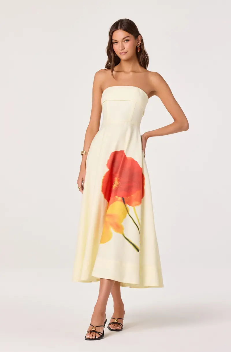 Ximena Floral Print Midi Dress