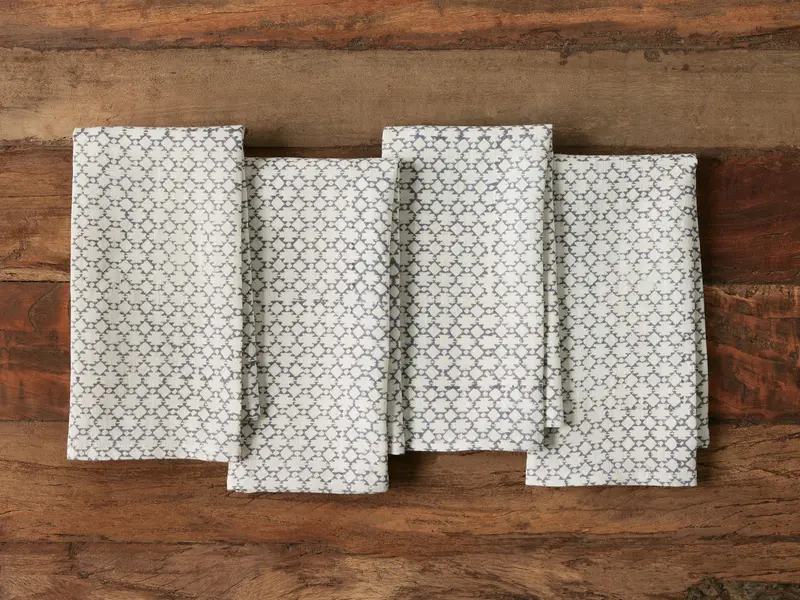 Zadie Linen Napkins – Set of 4 with Raw-Edge Detail and Soft Washed Feel