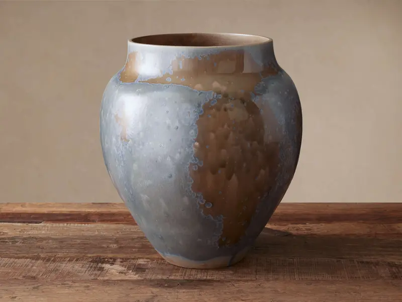 Zola Hand-Blown Glass Vase – Stagno Finish