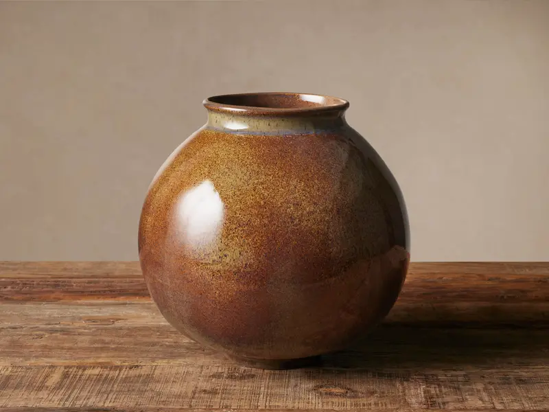 Zola Raisin-Tone Ceramic Vase